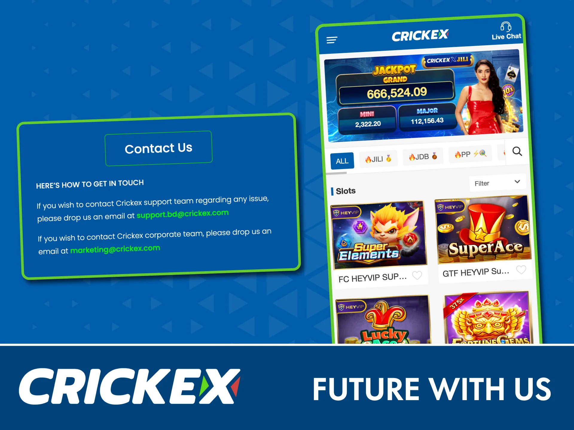 Build your future with Crickex and play on a modern platform.