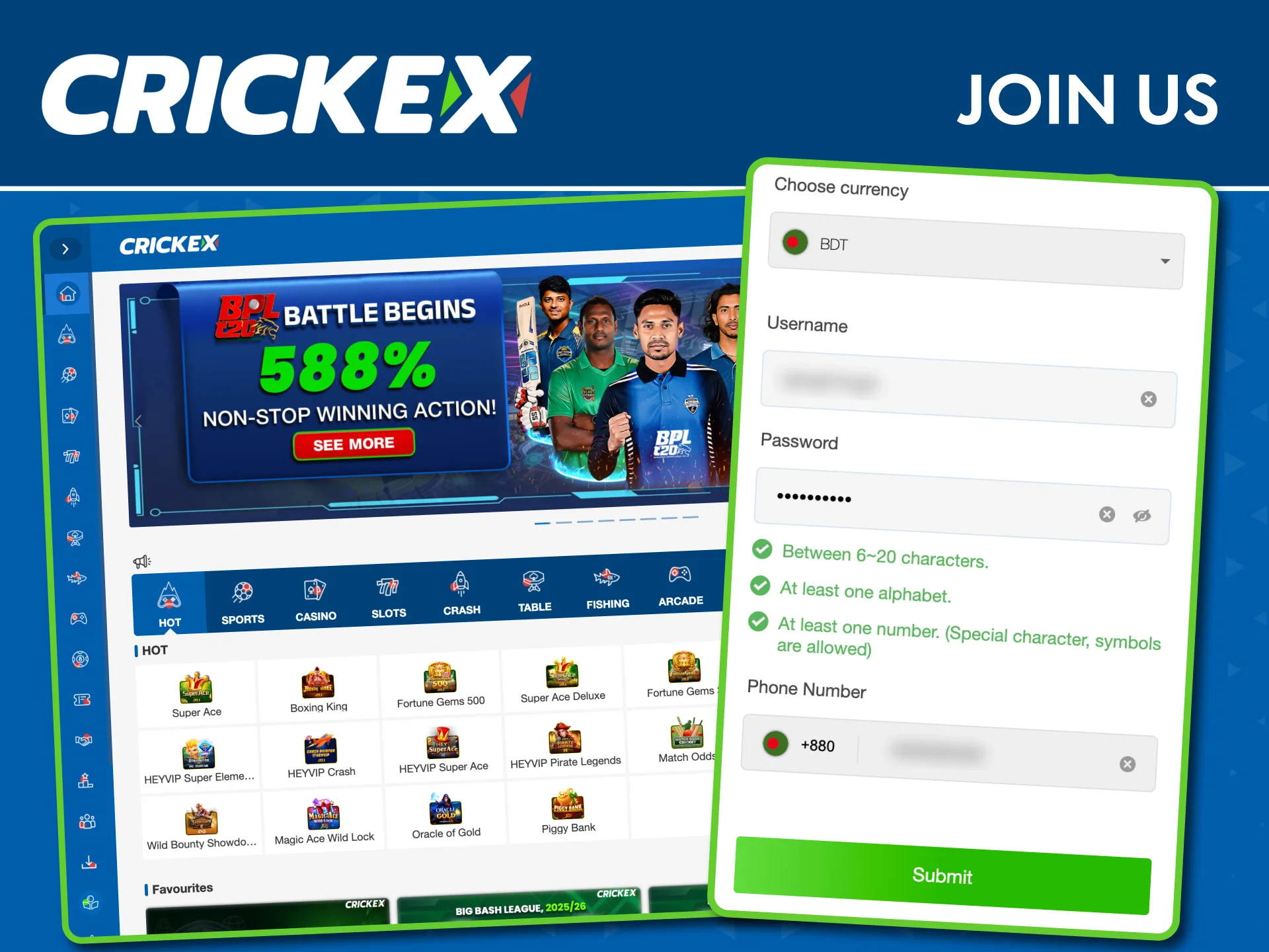 Join Crickex today and start betting with confidence.