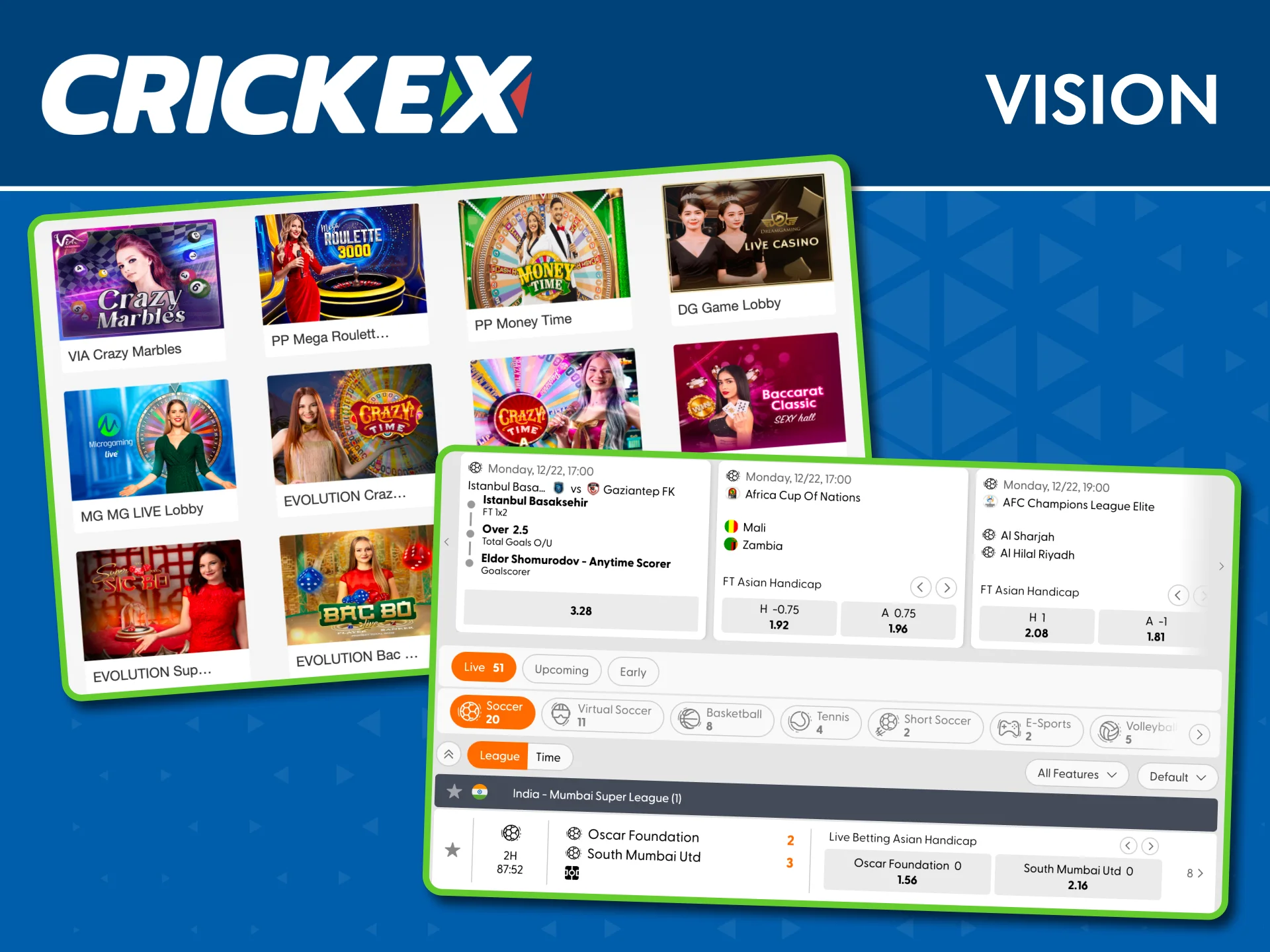Feel excitement and entertainment while playing on Crickex.