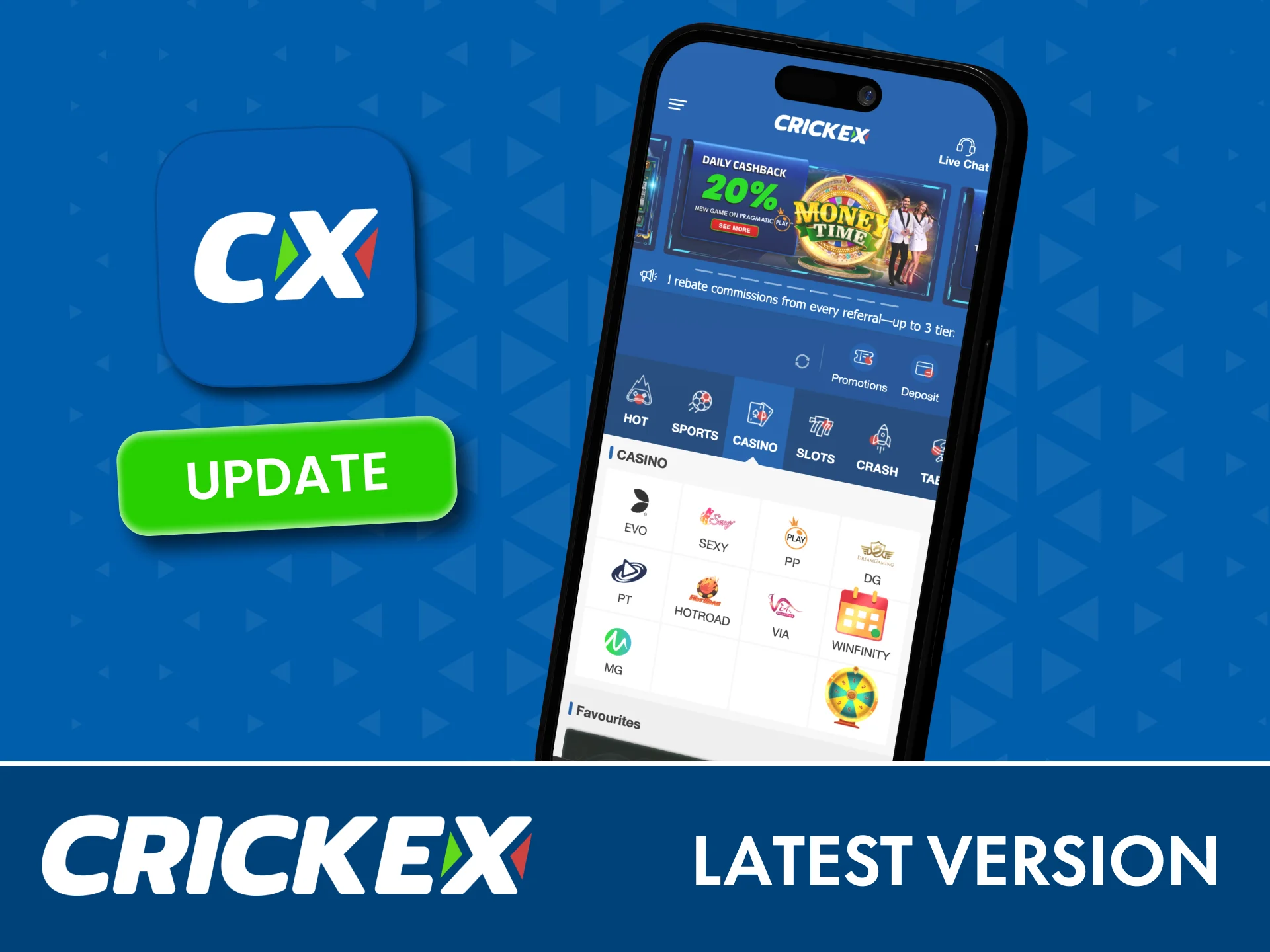 Update Crickex APK to the latest version and enjoy new features.